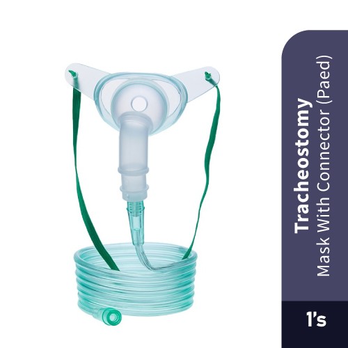 TRACHEOSTOMY Mask With Connector (PAED) Tracheostomy Tube, Tracheostomy Strap, Tracheostomy Tube Holder