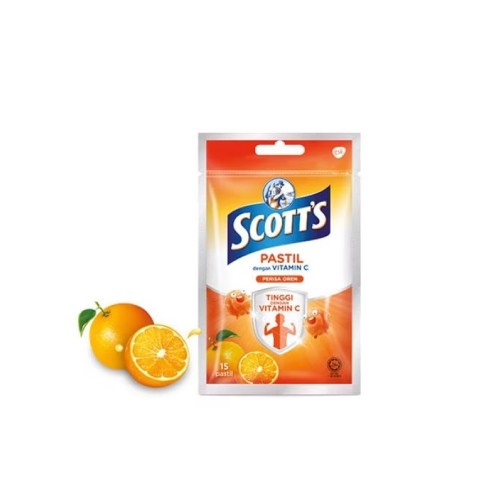 SCOTT Vitamin C Pastilles [ORANGE]15's Pastilles Vitamin C Gummy Vitamin