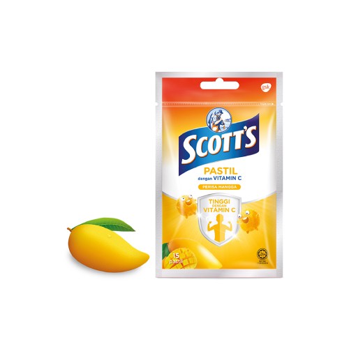 SCOTT Vitamin C Pastilles [MANGO]15's Pastilles Vitamin C Gummy Vitamin