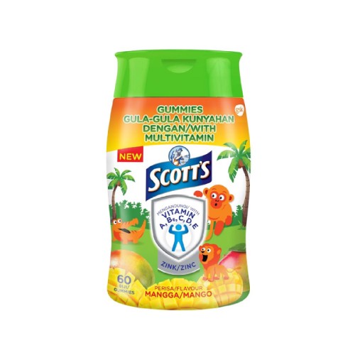 SCOTT Multivitamin Gummies [MANGO]Bottle 60's Vitamin C Gummy Vitamin