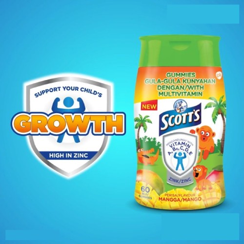 SCOTT Multivitamin Gummies [MANGO]Bottle 60's Vitamin C Gummy Vitamin