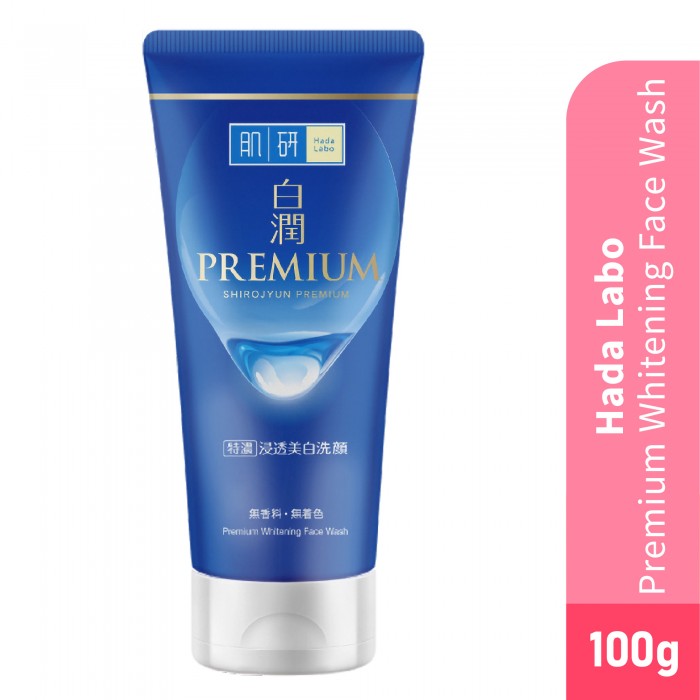 HADA LABO Premium Whitening Face Wash 100g for Glowing, Brightening, Whitening, Hada Labo Cleanser