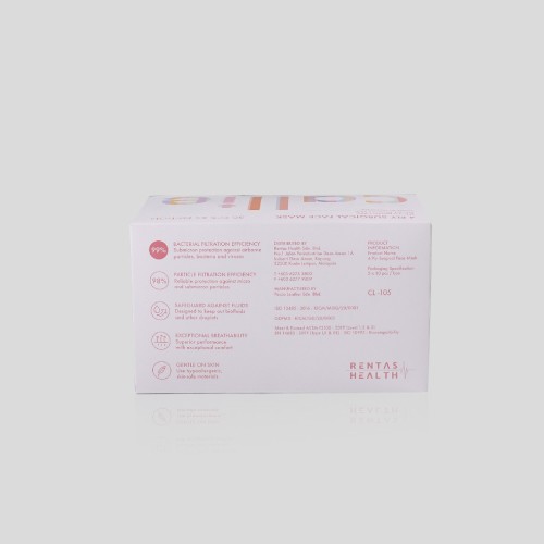 [CLEARANCE] CALLIE Kids Surgical 4ply Face Mask (50's) - MIX COLOUR (EXP: 4/2026)