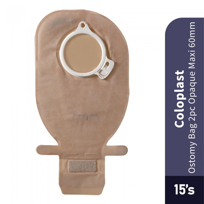 COLOPLAST Ostomy Bag 2pc Opaque Maxi (13986) 60mm 15's