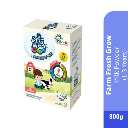 FARM FRESH Grow Milk Powder 1-3 Years 800G- Farm Fresh Milk Powder,Milk Powder, Susu Baby 1 3 Tahun,Susu Tepung (奶粉）