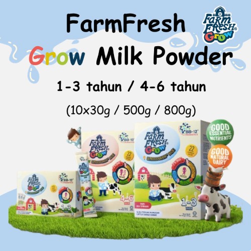 FARM FRESH Grow Milk Powder 1-3 Years 800G- Farm Fresh Milk Powder,Milk Powder, Susu Baby 1 3 Tahun,Susu Tepung (奶粉）