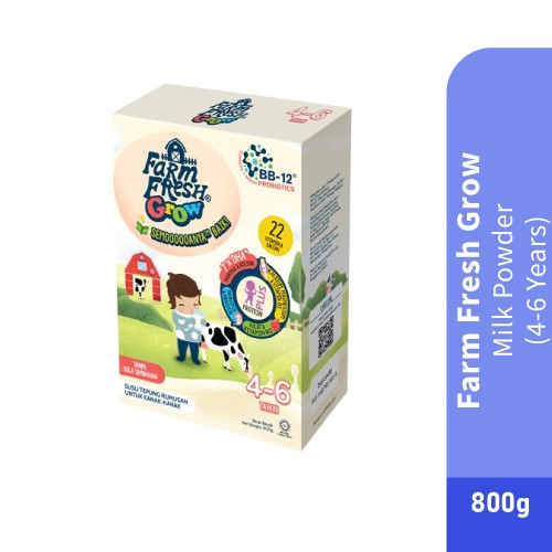 FARM FRESH Grow Milk Powder 4-6 Years 800G- Farm Fresh Milk Powder,Grow Up Milk, Milk Powder,Susu Tepung (奶粉）