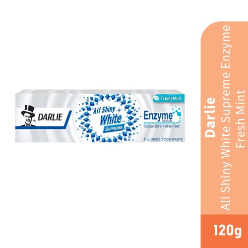 DARLIE All Shiny White Supreme Enzyme Fresh Mint Whitening Toothpaste120G-Health And Beauty,Oral Care ,Toothpaste(牙膏）