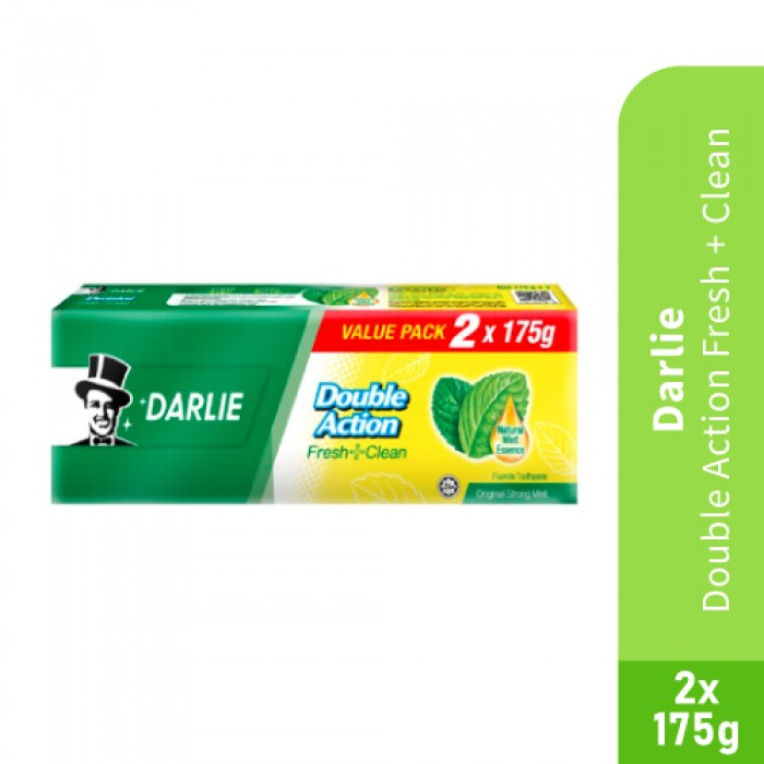 DARLIE DOUBLE ACTION 175G X 2DARLIE Double Action 175G x2 (Value Pack) -Oral Care ,Mint,WhiteningToothpaste,Toothpaste