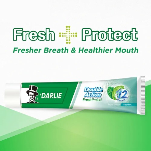 DARLIE Double Action Fresh Protect 180G -Oral Care ,Mint ,Fresh Mint, Toothpaste (牙膏)