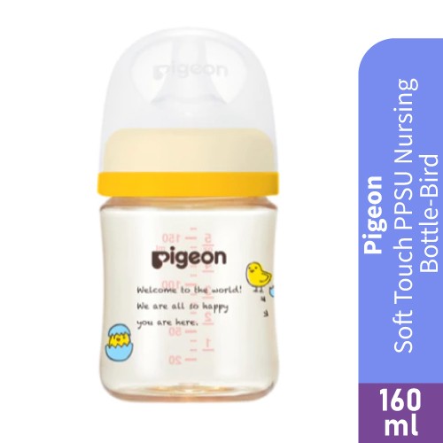 PIGEON Bird Series Soft Touch PPSU Nursing Bottle 160ml -Bottle Feeding ,BPA Free (奶瓶)