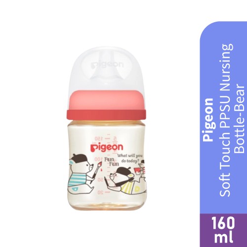 PIGEON Bear Series Soft Touch PPSU Nursing Bottle 160ml -Bottle Feeding ,BPA Free (奶瓶)