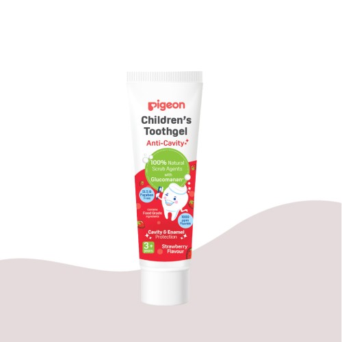 PIGEON Strawberry-Flavored Children's Anti-Cavity Toothgel 45g – Pigeon,Toothpaste, Kids Toothpaste