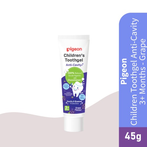 PIGEON Grape -Flavored Children's Anti-Cavity Toothgel 45g – Pigeon,Toothpaste, Kids Toothpaste