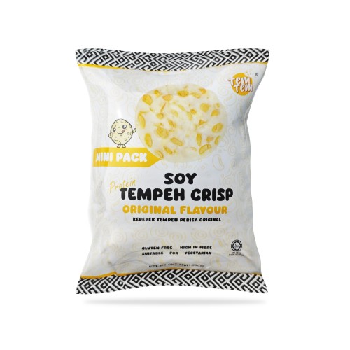 TEM TEM Tempeh Chips Original 35g with Soy Bean, Organic, Keropok, Snakcs, Crisp, Tempeh Kerepek, 零食