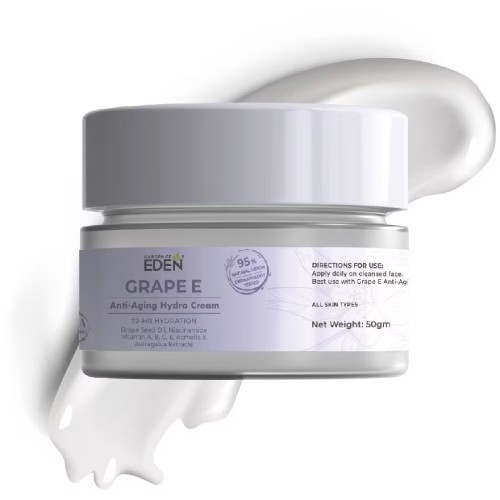 GARDEN OF CREAM Grape E Anti Aging Hydra Cream 50g with Niacinamide,Vitamin E, Vitamin E Cream, Wrinkle Cream