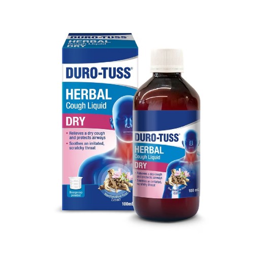 DURO-HERB Dry Cough Liquid 100ml - Cough medicine, utak batuk (咳嗽药水）