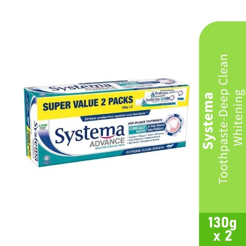 SYSTEMA Deep Clean Whitening Toothpaste (130g x2) - Toothpaste, Whitening Toothpaste (牙膏）