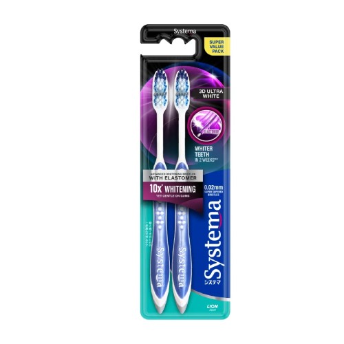 SYSTEMA 3D Ultra White Toothbrush 2'S -- Systema Toothbrush, Toothbrush (牙刷）