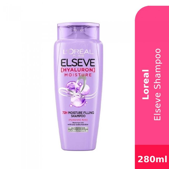 Loreal Elseve Shampoo 280ml - Hyaluron Hair Shampoo with Hyaluronic Acid, Loreal Shampoo, 洗发水