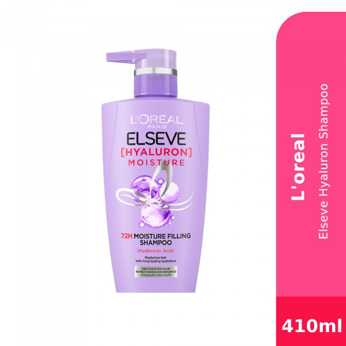 Loreal Elseve Shampoo 410ml - Hyaluron Hair Shampoo with Hyaluronic Acid, Loreal Shampoo, 洗发水