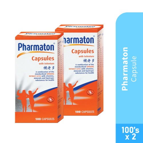 PHARMATON Multivitamin Capsules 2 X 100's with Selenium, Vit C, Ginseng, Mineral, Vitamin C