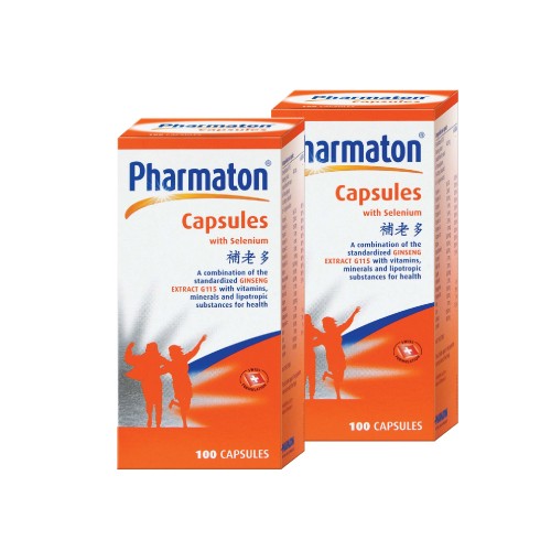 PHARMATON Multivitamin Capsules 2 X 100's with Selenium, Vit C, Ginseng, Mineral, Vitamin C