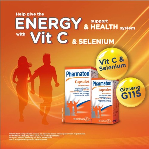 PHARMATON Multivitamin Capsules 2 X 100's with Selenium, Vit C, Ginseng, Mineral, Vitamin C