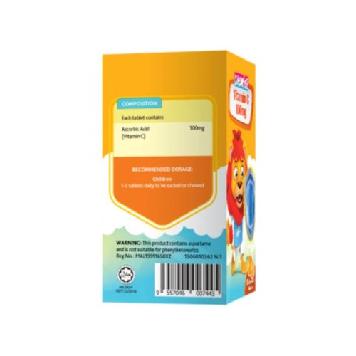 CHEWIES Vitamin C 100mg 30's - Orange Vitamin C Chewable for Immune Booster, Vit C, Vitamin C Kids, 维生素C