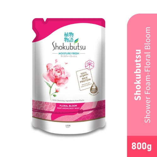 SHOKUBUTSU Floral Bloom Shower Foam 800g - Shokubutsu , Body Wash ( 沐浴露）