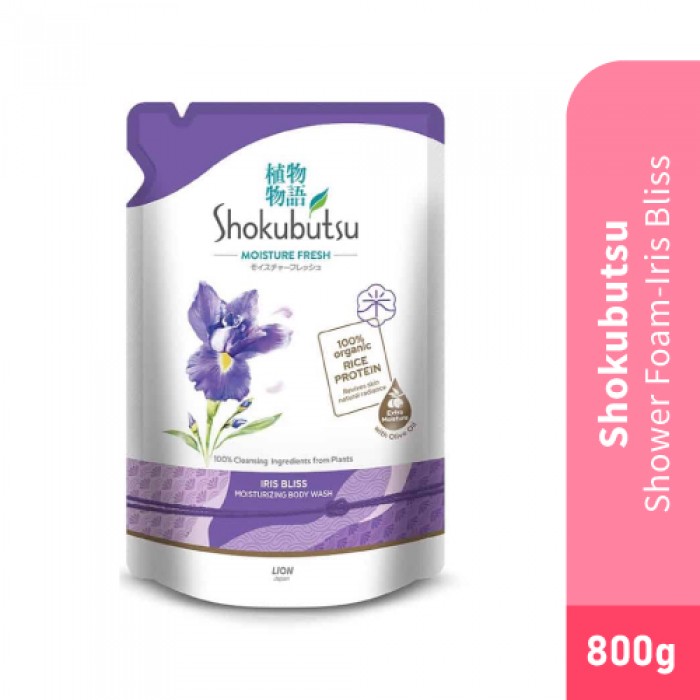 SHOKUBUTSU Iris Bliss Shower Foam 800g - Shokubutsu , Body Wash ( 沐浴露）