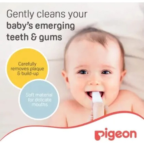 PIGEON Grape-Flavored Tooth & Gum Wipes for Babies 6+ Months (20 Wipes)-Pigeon, Wipes (湿巾)