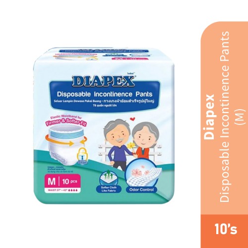 DIAPEX Disposable Incontinence Pants Size M 10's for Adult Diapers, Lampin Dewasa, Diapex Pants, Pants