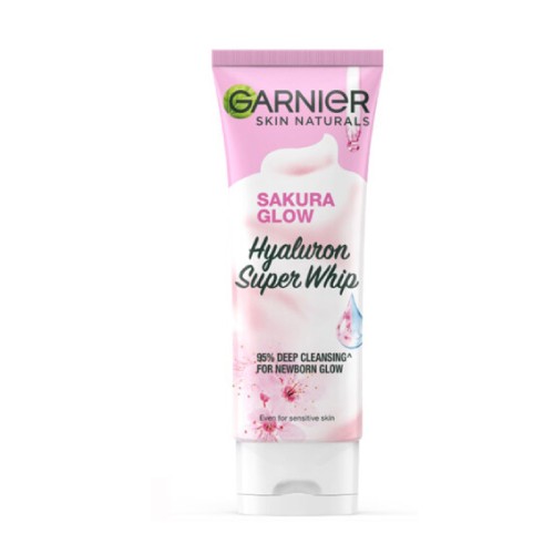 GARNIER Sakura Glow Hyaluron Super Whip 100ml- Cleanser, Skincare, 洗脸霜