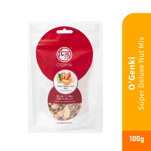 O'GENKI Super Nut Deluxe 100g with Nut, kacang, Nuts, Kekacang for Snacks, Keropok, 零食