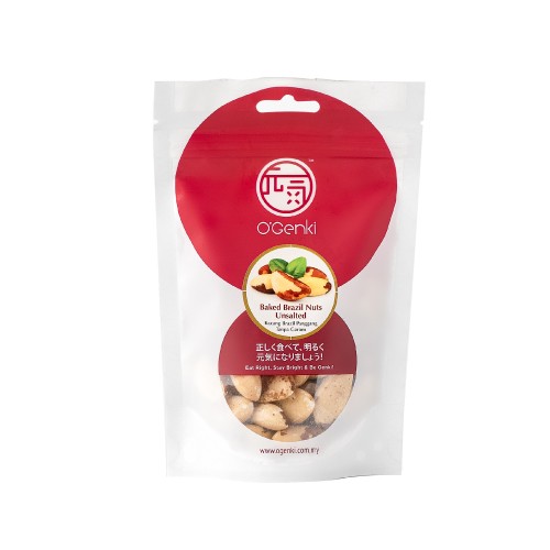 O'GENKI Baked Brazil Nuts 105g Unsalted with Nut, Kacang, Nuts, Kekacang for Snack, Keropok, 零食