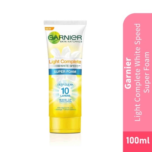 GARNIER Light Complete White Speed Super Foam 100ml - Cleanser, Skincare, 洗脸霜