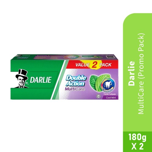 DARLIE Base Multicare 180g X 2's (Promo Pack) Darlie Toothpaste, Ubat Gigi, Toothpaste, Pemutih Gigi, 牙膏