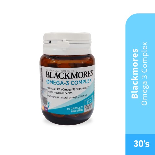 BLACKMORES Omega 3 Complex 30's with Fish Oil, Omega 3 Fish Oil, Dha, Epa, Minyak Ikan, 鱼油