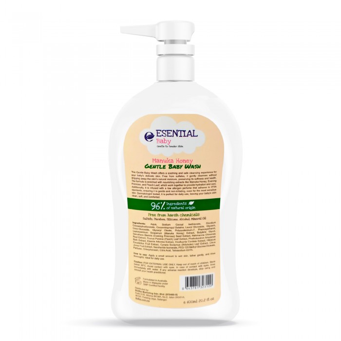ESENTIAL BABY Manuka Honey Gentle Baby Wash 600ml - Baby Wash, Body Care, 嬰兒用品