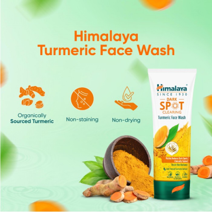 HIMALAYA Dark Spot Tumeric Face Wash 100ml - Facial Cleanser, Skin Care, Face Wash, 洗脸霜