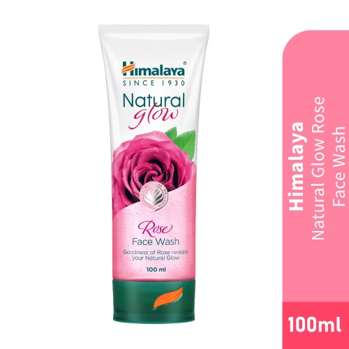 HIMALAYA Natural Glow Rose Face Wash 100ml- Facial Cleanser, Skin Care, Face Wash, 洗脸霜