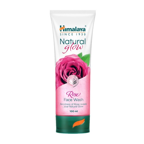 HIMALAYA Natural Glow Rose Face Wash 100ml- Facial Cleanser, Skin Care, Face Wash, 洗脸霜