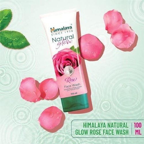 HIMALAYA Natural Glow Rose Face Wash 100ml- Facial Cleanser, Skin Care, Face Wash, 洗脸霜