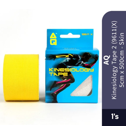 AQ SUPPORT Kinesiology Tape Yellow 5cm x500cm -Sport, Fitness Equipment , 运动胶带