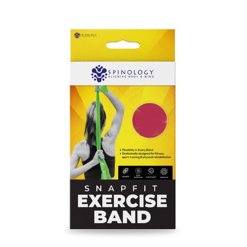 SPINOLOGY Snapfit Exercise Band Pink 0.20mm- Exercise Band , Band, Fitness Equipment