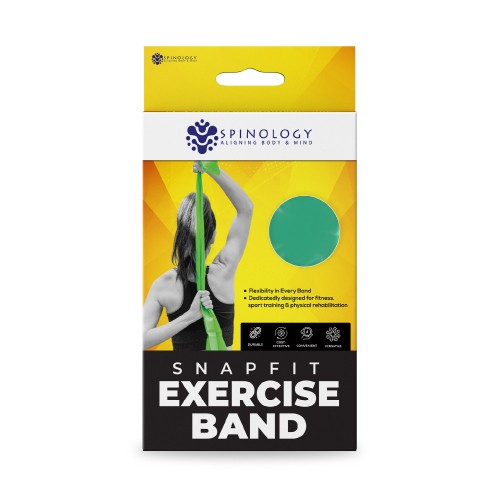 SPINOLOGY Snapfit Exercise Band Green 0.25mm- Exercise Band , Band, Fitness Equipment