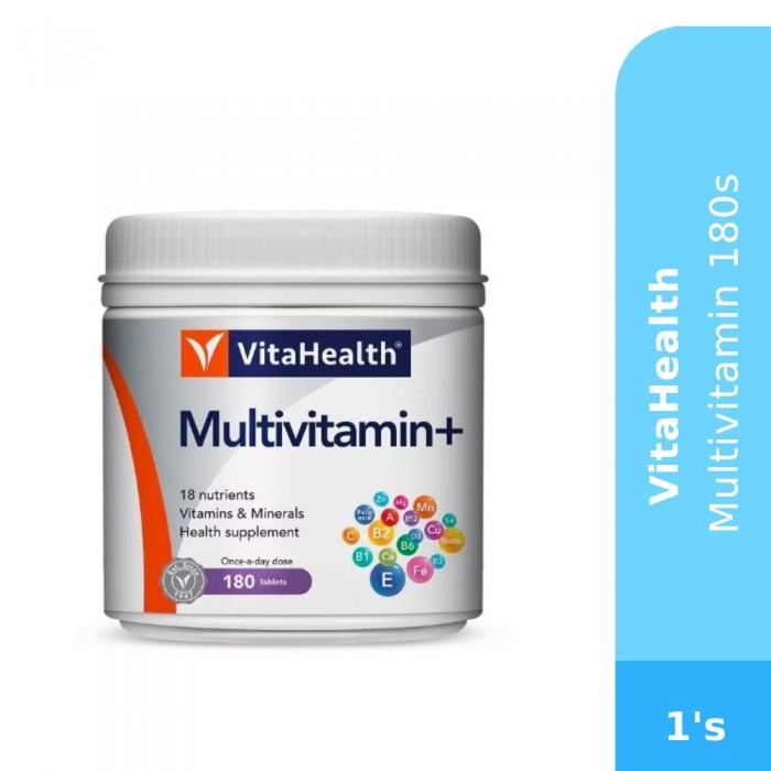 VITAHEALTH Multivitamin Plus 180 tablet- Health Supplement, Health Care, Well Being