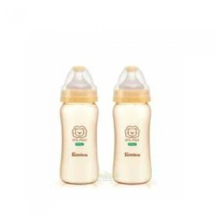 SIMBA PPSU Wide Neck Calabash Yellow Feeding Bottle 270ml with 2 Pcs Cross Hole - Bottle Feeding , Baby Feeding ,奶瓶