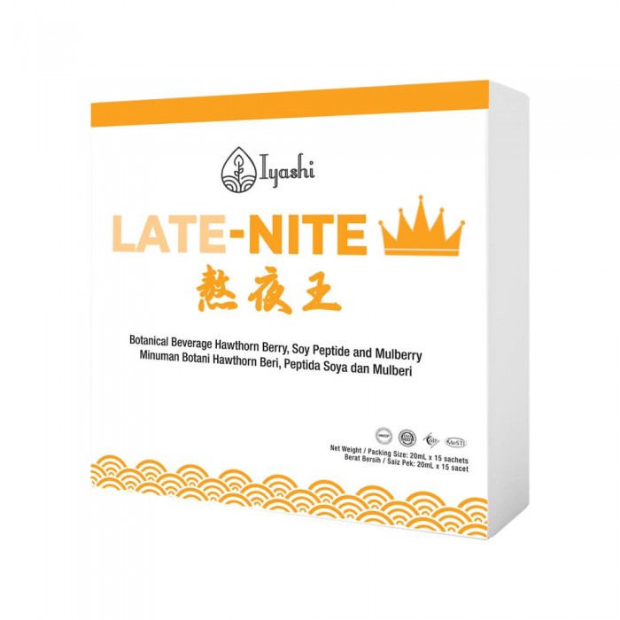 IYASHI Late-Nite King 20ml X 15's with Milk Thistle, Hawthorn Berry, Soy Peptide, Vitamin B